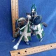 Schleich Taurus Knight Horse Lance Green Gold 70047 RET 2005 Action Figure GUC