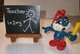Smurfs 40224 Teacher Papa Super Smurf Chalkboard Figure Vtg Schleich Figurine