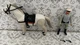 Vintage 1980 Gabriel Legend Lone Ranger Silver Horse Stirrups Complete with Guns