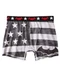DC Comics Mens Silky Black & Gray Batman Boxer Briefs Flag Boxers Small