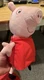 Peppa Pig Hug N' Oink Plush 12" Giggles Talks Snorts Red Dress Black Flats WORKS