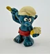 1979 PEVO Peyo Schleich Vintage # 20108 PVC Smurf Bath Time Sauna Bathing Brush