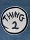 THING 2 Embroidered PATCH Iron On NEW Dr. Seuss