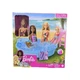 Barbie Doll, 11.5in Blonde and Pool Playset + Slide + Accessories 