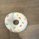 Donut Plush 5" Stuffed Toy White with Embroidered Sprinkles Food Decor