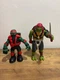 Nickelodeon TMNT Raphael Turtle Action Figure Set w/ Sai, Plastic Green/Red