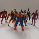 ToyBiz Marvel Action Figure Lot Of 7 Featuring Deadpool, Thanos, Sabertooth 