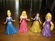 T4 Disney MagiClip 4 Princess Dolls Magic Clip Aurora Rapunzel Snow White