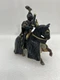 Vtg. Schleich Germany Black Knight on Horse #70032 Ritter Chevalier Retired