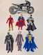 DC Comics BATMAN 4" Figures Ledger Joker Movie Batcycle Unlimited Superman Flash