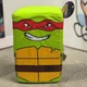 NWT Nickelodeon TMNT Raphael Plush Square Block Pillow 9" 2016 Viacom Toy Nanco