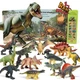 OENUX Dinosaur Toys with Interactive Sound Book for Kids 35, Dinosaur Book wi...