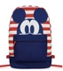 DISNEY MICKEY MOUSE RED WHITE AND BLUE STRIPED BACKPACK - NEW