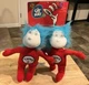 2003 DR. SEUSS Cat in The Hat The Movie THING 1 & THING 2 Plush 11&rdquo; Figures NWTs