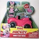 Disney Junior Minnie's Daily Driver Poseable Minnie Mouse with Pink Car NIB