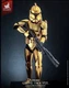 Hot Toys MMS735 Star Wars  1/6 Clone Trooper Gold Chrome Version Figure In Stock