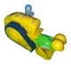 Dreamworks Turbo Snail Bulldozer Roller Racer Car Toy Yellow Racing Team Figure
