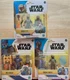 3 Star Wars Hasbro Disney Paz Vizsla Sabine Wren &Boba Fett Epic Hero Series 4in