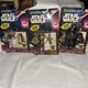 Limited Edition, Collectible Star Wars Bend-em Lot Of 3 figure w/tading Cards