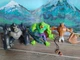 Kenner Batman Villains Man Bat Gorilla Grod and Ninja Killer Croc Toy Figures