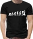 Evolution Of Man Spin Mens T-Shirt - Fitness Class - Gym - Fit