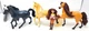 Dreamworks Spirit Riding Free Set of 3 Horses and 5" Lucky Doll - Frontier Set!!