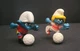 Vintage 1980s  Smurfette #20163 and Smurf Soccer Players #20135 PEYO SCHLEICH.