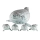 40cm Mother Son Seal Plush 5pcs Zipper Stuffed Toy Kids Gift Set