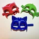 Pj Masks Costume Dress Up Mask Set Lot Catboy Owlette Gekko Cosplay
