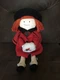 Vintage Eden Madeline Plush Doll Ragdoll Girl Toy w/ Red Winter Coat 1990 18&rdquo;