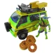 TMNT Pizza Fire Van Playset 2023 Funrise + Leonardo Figure Pizza Discs No Remote