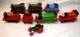 6 THOMAS THE TRAIN Cars & 1 Trever Tractor; Diecast 2-3" Gullane, Mattel, Ertl
