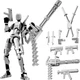 T13 Titan 13 Action Figure 3D Printed Robot Model Multi-Jointed Movable Fidget T