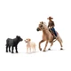 SCHLEICH Farm World 42578 Rodeo Calf Adventure Playset - Cowboy Rodeo Rider Figu