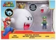 Nintendo Super Mario King Boo Luigi Action Figure Set 3-Pack, Glow in Dark Toy