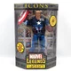 CAPTAIN AMERICA Unmasked Variant 12" Figure 2006 Toy Biz Marvel Legends Icons
