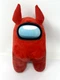 TOIKIDO Among Us Red  Plush with Devil Horns Stuffed Animal Soft Doll