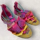 Nickelodeon Jojo Siwa Bow Rainbow Gladiator Sandals Big Kids shoes size 6