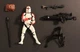 2002 Star Wars 4" CLONE TROOPER (RED) W/ TRIPOD CANNON Figure AOTC Saga Hasbro