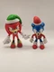 Jakks Sonic & Knuckles Christmas Holiday Action Figures 2.75" Santa Elf Set