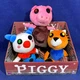 3 PIGGY 9" Collectible PLUSH FIGURES Series 1 CLOWNY TIGRY PhatMojo DISPLAY BOX