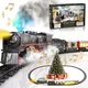 Funwee Electric Train Toy with Smoke,Lights and Sound,Train Set Large, Black 