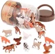 Terra by Battat &ndash; Toy Farm Animals Tube &ndash; 60 Mini Figures in 12 Realistic Design
