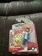 Ash + pikachu battle feature action figures pokemon toy jazwares new 2022 5" in