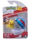 Jazwares - Pokemon Clip 'N' Go Poke Ball & Figure - Pikachu  + Great Ball