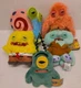 Zuru Fuggler Spongebob SquarePants Set Of 5 Keyring Plush  4.5&rdquo; NWT Complete Set