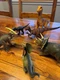 Lot of 6, Plastic Dinosaur Figures 1 Boley, Including Triceratops, T-Rex, & Para