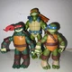 Playmates Toys TMNT 3 Figure Mixed Lot Raphael Leonardo Michelangelo 2007