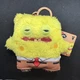 SpongeBob SquarePants - 4.5" Fuggler Plush Clip-On Keyring. Beige. Seam Error.