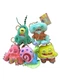 Zuru Fuggler X SpongeBob SquarePants Keychain Full Set Of 5 Keyring BNWT
